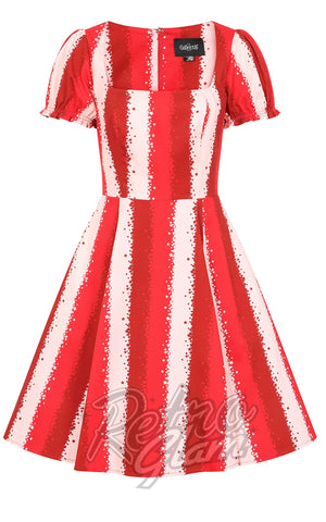 Collectif Gosia Stardust Striped Swing Dress detail Collectif Gosia Stardust Striped Swing Dress detail