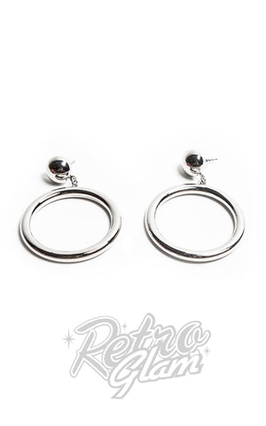 Collectif Mansfield Hoop Earrings silver