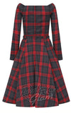 Collectif Meg Smoky Check Swing Dress back Collectif Meg Smoky Check Swing Dress back