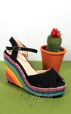 Collectif Lulu Hun Sue Rainbow Wedge Shoes Collectif Lulu Hun Sue Rainbow Wedge Shoes