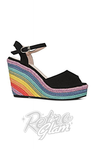 Lulu Hun Sue Rainbow Wedge Shoes