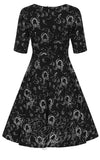 Collectif Trixie Doll Dress in Dream Castle Velvet back Collectif Trixie Doll Dress in Dream Castle Velvet back