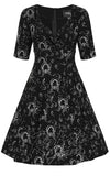 Collectif Trixie Doll Dress in Dream Castle Velvet DETAIL Collectif Trixie Doll Dress in Dream Castle Velvet DETAIL