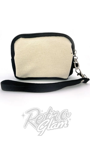Comeco Canvas Witches Powder Wristlet back Comeco Canvas Witches Powder Wristlet back