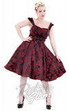 Orchid Bloom Brocade Amelia Dress in Red Orchid Bloom Brocade Amelia Dress in Red