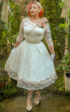 Dolly and Dotty Madeline Lace Dress in White pinup wedding Dolly and Dotty Madeline Lace Dress in White pinup wedding