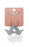 Erstwilder Christmas Essential Earrings silver drops doves Erstwilder Christmas Essential Earrings silver drops doves