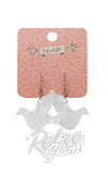 Erstwilder Christmas Essential Earrings white drops doves Erstwilder Christmas Essential Earrings white drops doves