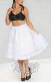 Hell Bunny White Polly 2 Tier Long crinoline pinup Hell Bunny White Polly 2 Tier Long crinoline pinup