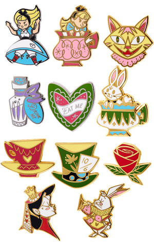 Erstwilder Alice's Wonderland Enamel Pins Erstwilder Alice's Wonderland Enamel Pins