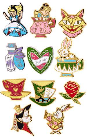 Erstwilder Alice's Wonderland Enamel Pins