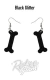 erstwilder bones earrings black glitter erstwilder bones earrings black glitter