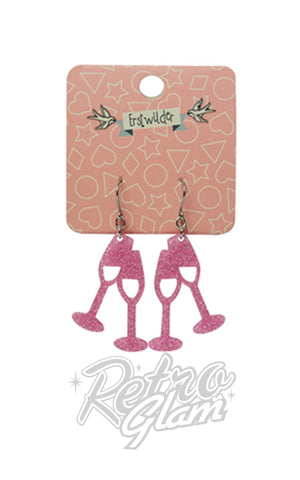 erstwilder champagne flutes pink glitter erstwilder champagne flutes pink glitter