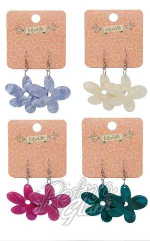 Erstwilder Essentials Flower Drop Earrings in Assorted Colours Erstwilder Essentials Flower Drop Earrings in Assorted Colours