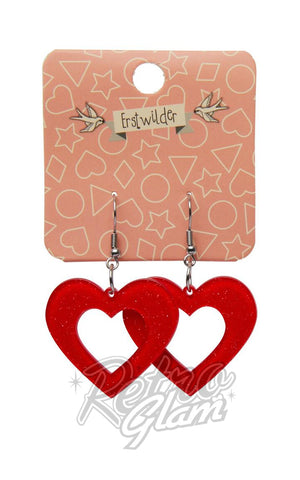Erstwilder Essentials Open Heart Drop Earrings package Erstwilder Essentials Open Heart Drop Earrings package