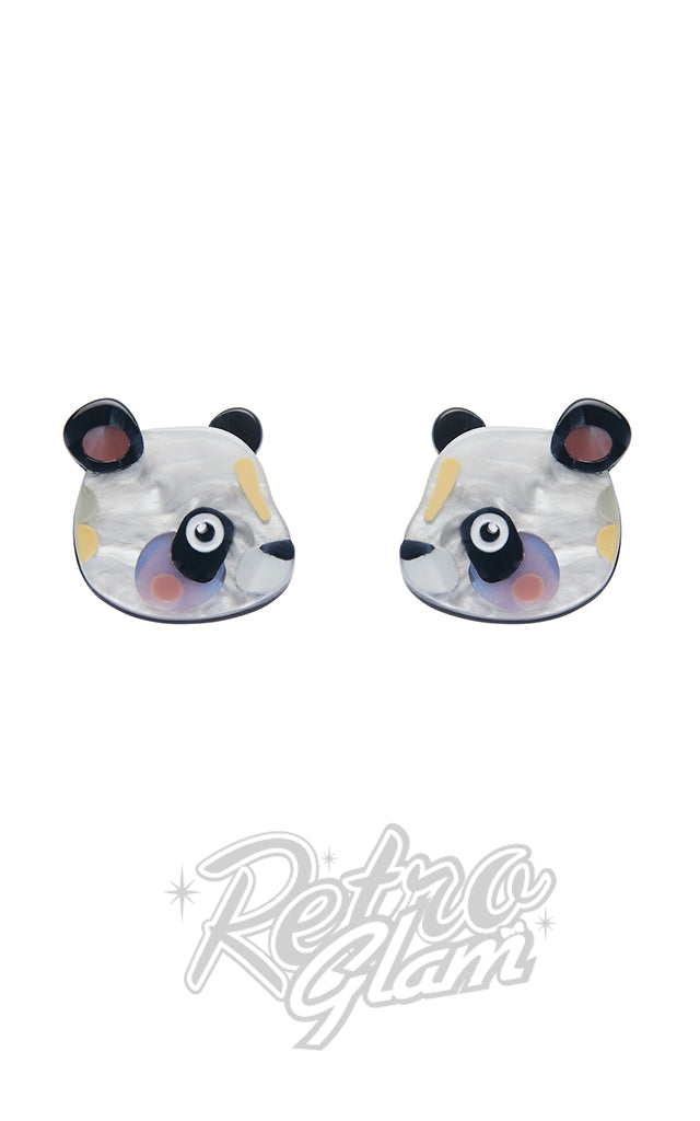 Erstwilder X Pete Cromer The Patient Panda Stud Earrings Erstwilder X Pete Cromer The Patient Panda Stud Earrings