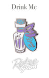 drink me enamel pin drink me enamel pin