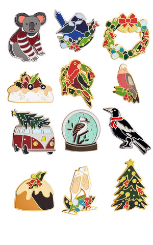 Erstwilder An Australian Christmas Enamel Pins