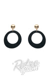 Erstwilder Essentials Statement Circle Drop Earrings black Erstwilder Essentials Statement Circle Drop Earrings black