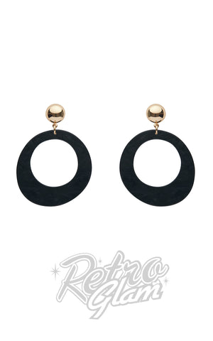 Erstwilder Essentials Statement Circle Drop Earrings black Erstwilder Essentials Statement Circle Drop Earrings black