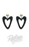Erstwilder Essentials Statement Heart Drop Earrings black Erstwilder Essentials Statement Heart Drop Earrings black
