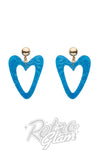 Erstwilder Essentials Statement Heart Drop Earrings aqua blue Erstwilder Essentials Statement Heart Drop Earrings aqua blue