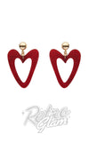 Erstwilder Essentials Statement Heart Drop Earrings red ripple Erstwilder Essentials Statement Heart Drop Earrings red ripple