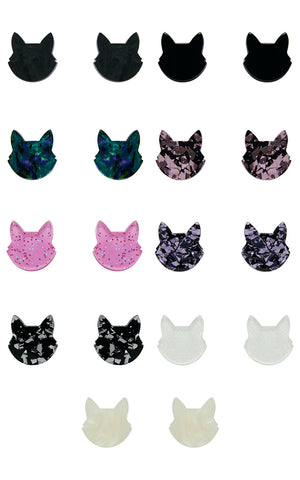 Erstwilder Essentials Cat Head Stud Earrings Erstwilder Essentials Cat Head Stud Earrings