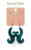Erstwilder Nouveau Essentials Drop Earrings - Pink & Emerald left only Erstwilder Nouveau Essentials Drop Earrings - Pink & Emerald left only