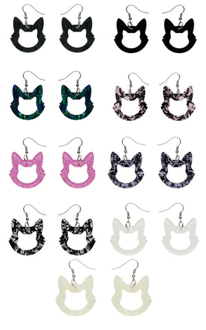 Erstwilder Essentials Open Cat Head Drop Earrings Erstwilder Essentials Open Cat Head Drop Earrings