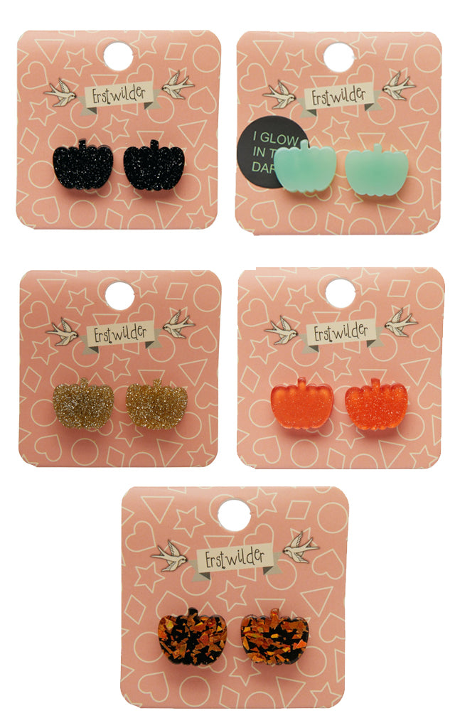 Erstwilder Essentials Earrings Pumpkin Studs - Gold left only Erstwilder Essentials Earrings Pumpkin Studs - Gold left only
