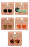 Erstwilder Essentials Earrings Pumpkin Studs - Gold left only Erstwilder Essentials Earrings Pumpkin Studs - Gold left only