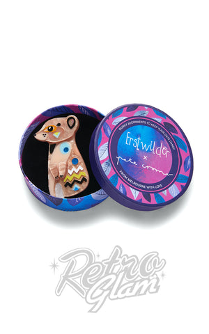 Erstwilder X Pete Cromer Masterful Meerkat Brooch box Erstwilder X Pete Cromer Masterful Meerkat Brooch box
