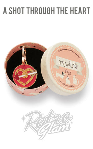 Erstwilder Enamel Pet Charms shot through heart Erstwilder Enamel Pet Charms shot through heart