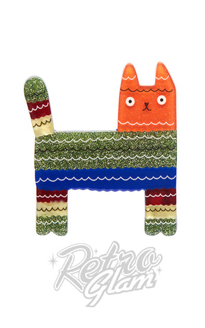 Erstwilder Pinata Cat Brooch Erstwilder Pinata Cat Brooch