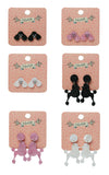 Erstwilder Essentials Poodle Earrings - Black Studs Left only Erstwilder Essentials Poodle Earrings - Black Studs Left only