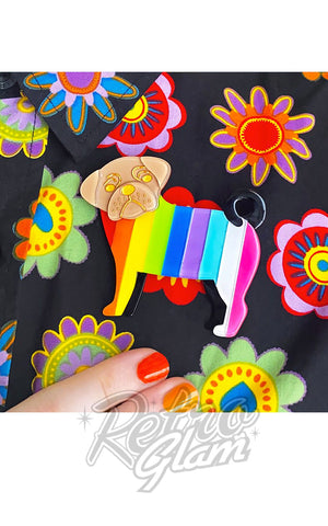 Erstwilder Pride Pug Brooch Erstwilder Pride Pug Brooch