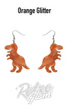erstwilder Tyrannosaurus Drop Earrings orange glitter erstwilder Tyrannosaurus Drop Earrings orange glitter
