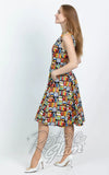 Eva Rose Misses Dress in Book Print side Eva Rose Misses Dress in Book Print side