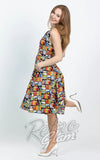 Eva Rose Misses Dress in Book Print pinup