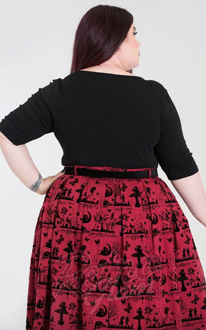 Hell Bunny Philippa Top in Black curvy back Hell Bunny Philippa Top in Black curvy back
