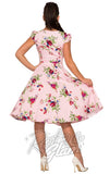 Hearts and Roses Royal Ballet Dress in Pink Back Hearts and Roses Royal Ballet Dress in Pink Back