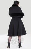 Hell Bunny Capulet Coat in Black back Hell Bunny Capulet Coat in Black back