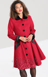 Hell Bunny Anouk Coat in Burgundy Hell Bunny Anouk Coat in Burgundy