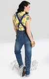 Hell Bunny Betty Lou Medium Blue Denim Dungarees rockabilly Hell Bunny Betty Lou Medium Blue Denim Dungarees rockabilly