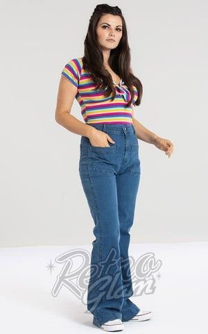 Hell Bunny Birkin Medium Blue Denim Jeans Hell Bunny Birkin Medium Blue Denim Jeans