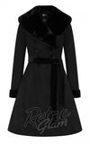 Hell Bunny Simone Coat in Black detail Hell Bunny Simone Coat in Black detail
