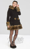 Hell Bunny Leopard Trim Leah Jane Coat Hell Bunny Leopard Trim Leah Jane Coat