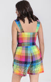 Hell Bunny Rainbow Gingham Lucia Shorts back Hell Bunny Rainbow Gingham Lucia Shorts back