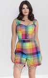 Hell Bunny Rainbow Gingham Lucia Shorts set Hell Bunny Rainbow Gingham Lucia Shorts set